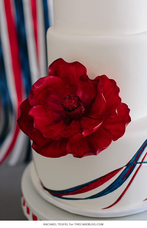 American Flag Wedding Cake | by Rachael Teufel for TheCakeBlog.com