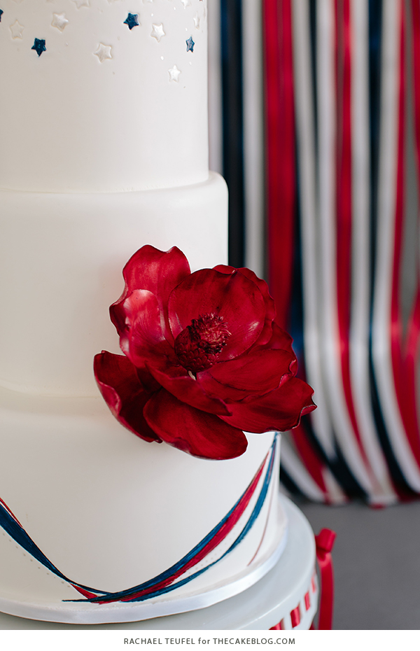 American Flag Wedding Cake | by Rachael Teufel for TheCakeBlog.com