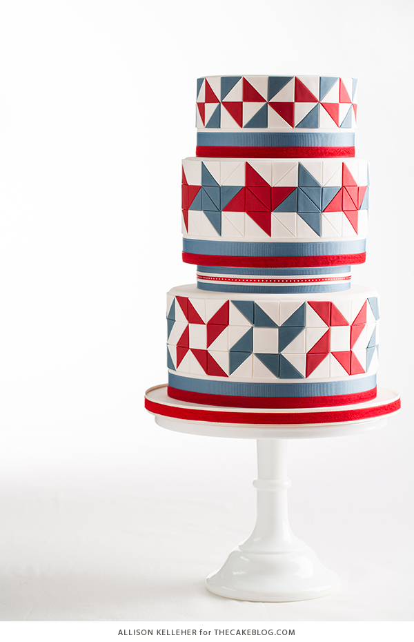 American Quilt Cake | by Allison Kelleher for TheCakeBlog.com