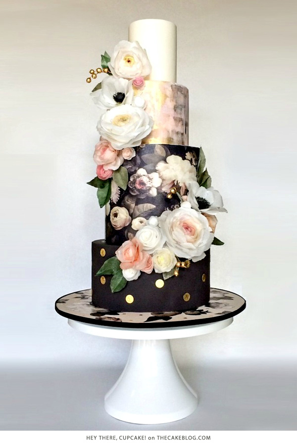 10 Beautiful Black Cakes | including Hey There, Cupcake! | on TheCakeBlog.com
