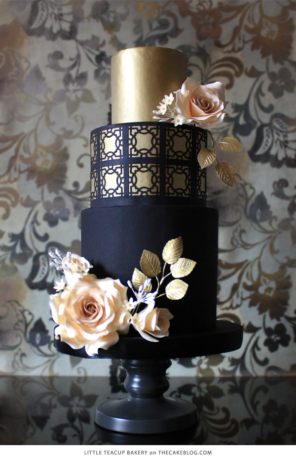 10 Beautiful Black Cakes | including LittleTeacup Bakery | on TheCakeBlog.com