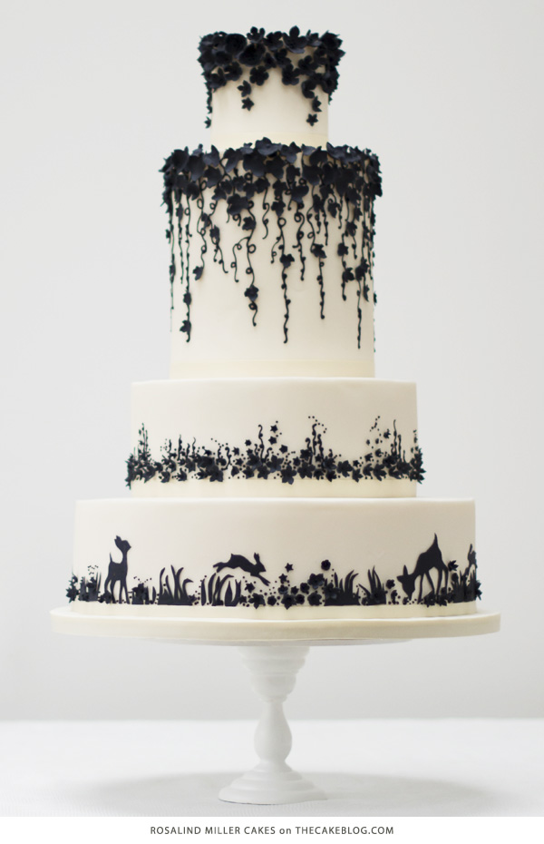 10 Beautiful Black Cakes | including Rosalind Miller Cakes | on TheCakeBlog.com