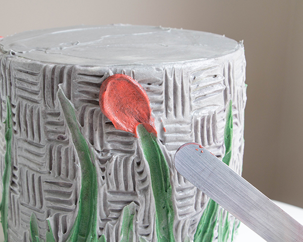 Buttercream Palette Knife Painted Cake - how to paint a cake using buttercream frosting, a spatula and an oil painting technique | by Erin Gardner for TheCakeBlog.com