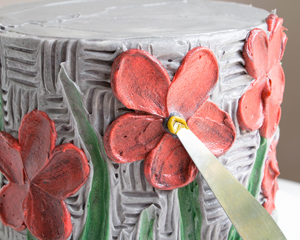 Buttercream Palette Knife Painted Cake - how to paint a cake using buttercream frosting, a spatula and an oil painting technique | by Erin Gardner for TheCakeBlog.com