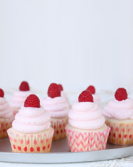 Raspberry Cupcakes by Lauren Kapeluck | TheCakeBlog.com