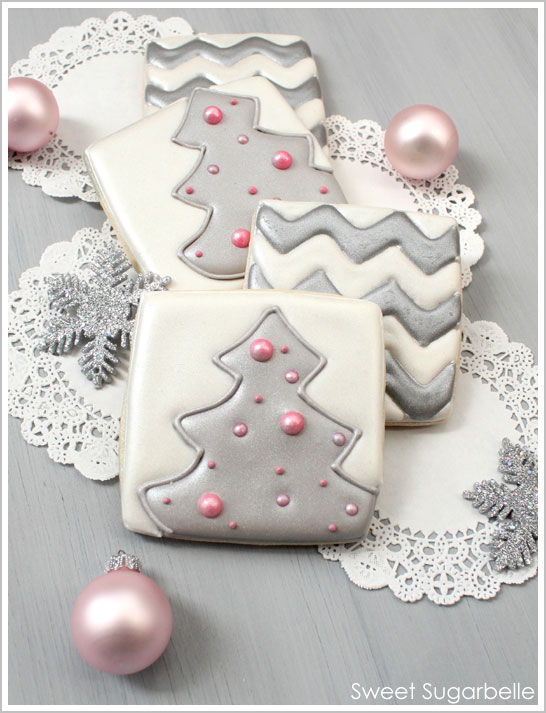 Chevron & Christmas Tree Cookies