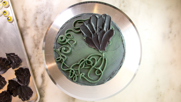 Chocolate Eyeball Flower - how to make a creepy black chocolate flower with an edible eyeball center | by Erin Gardner for TheCakeBlog.com