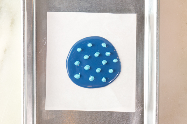 Chocolate Fireworks Cake - how to make red, white and blue fireworks out of chocolate | by Erin Gardner for TheCakeBlog.com