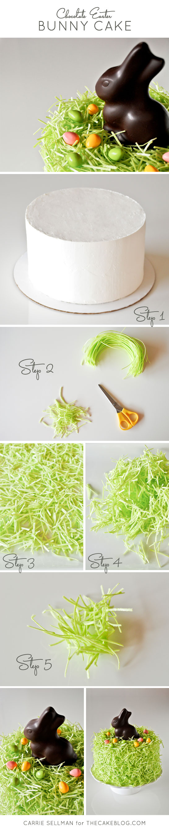 DIY Chocolate Easter Bunny Cake | Carrie Sellman for TheCakeBlog.com