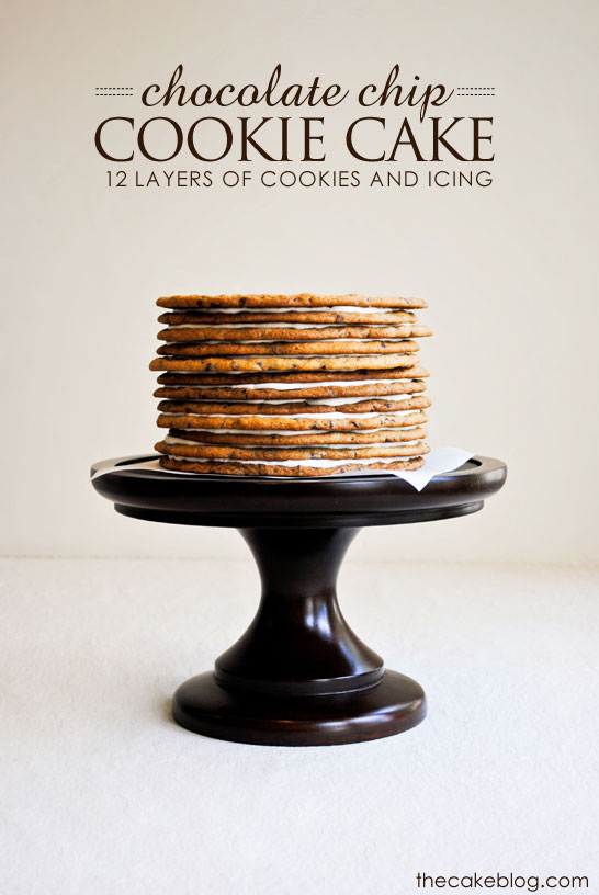 Chocolate Chip Cookie Layer Cake - the ultimate cookie cake for cookie lovers | by Carrie Sellman for TheCakeBlog.com