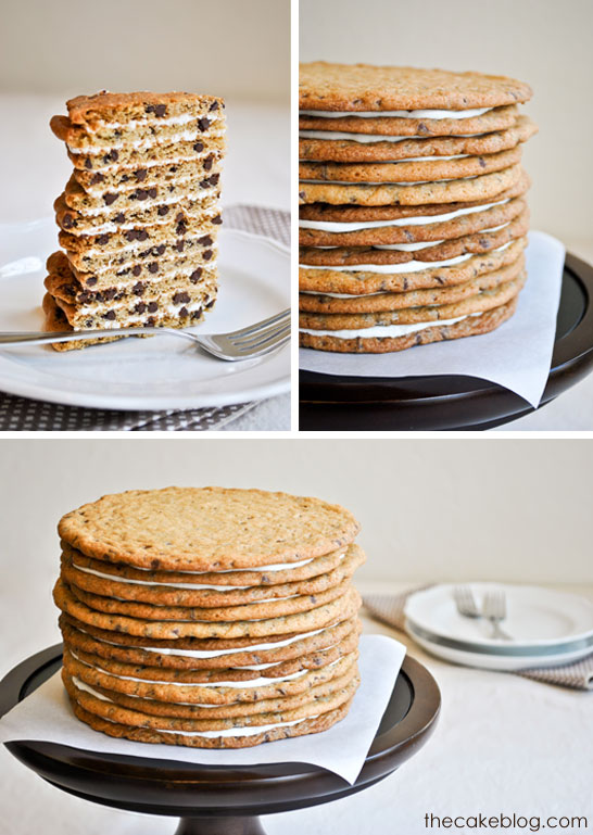 Chocolate Chip Cookie Layer Cake - the ultimate cookie cake for cookie lovers | by Carrie Sellman for TheCakeBlog.com