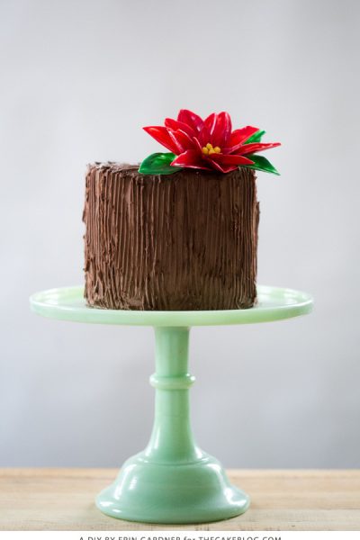 Chocolate Poinsettia Cake