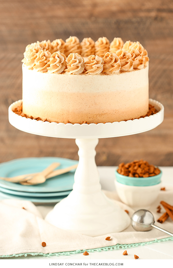 Cinnamon Roll Layer Cake | by Lindsay Conchar for TheCakeBlog.com