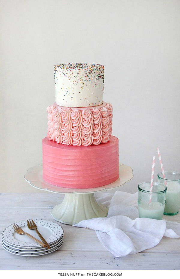 10 Confetti Throwing Cakes  | including this design by Tessa Huff  | on TheCakeBlog.com