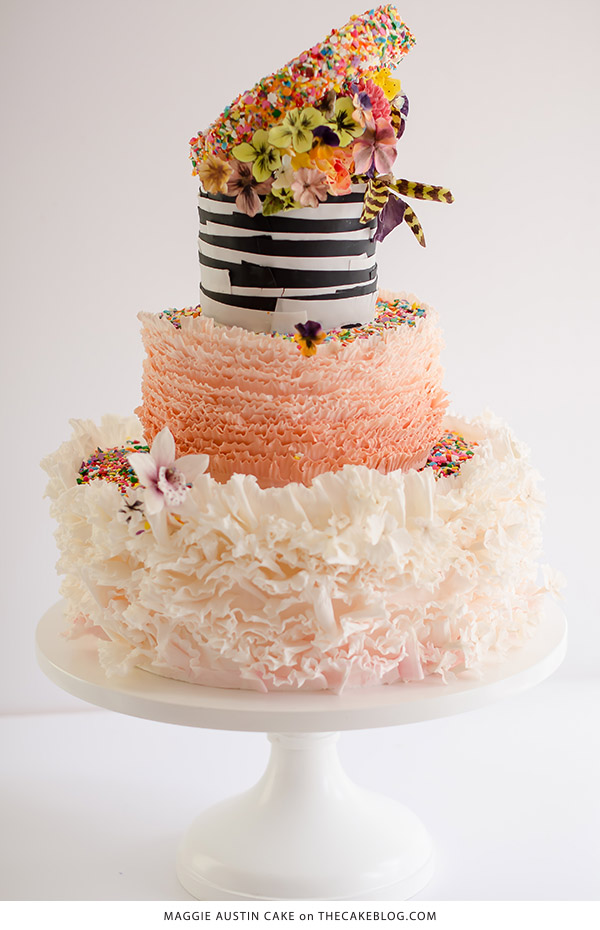 10 Confetti Throwing Cakes  | including this design by Maggie Austin  | on TheCakeBlog.com