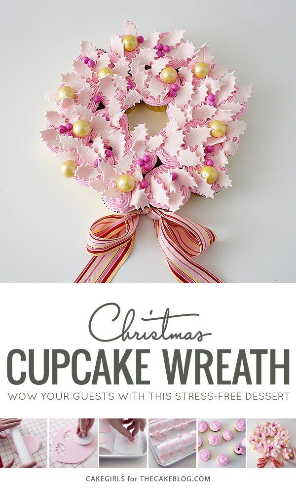 Christmas Cupcake Wreath | by Cakegirls for TheCakeBlog.com