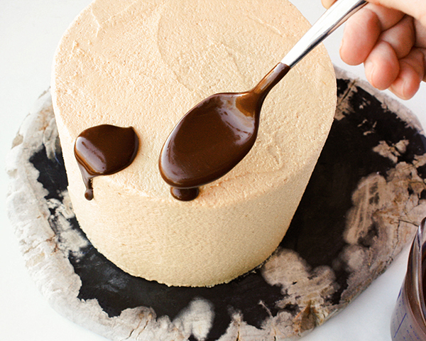 How to make a drippy chocolate cake | Erin Gardner for TheCakeBlog.com