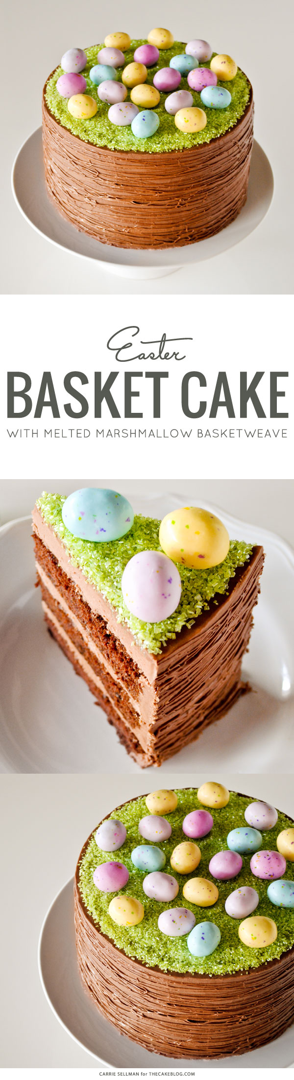 Easy Easter Basket Cake | a DIY by Carrie Sellman of TheCakeBlog.com