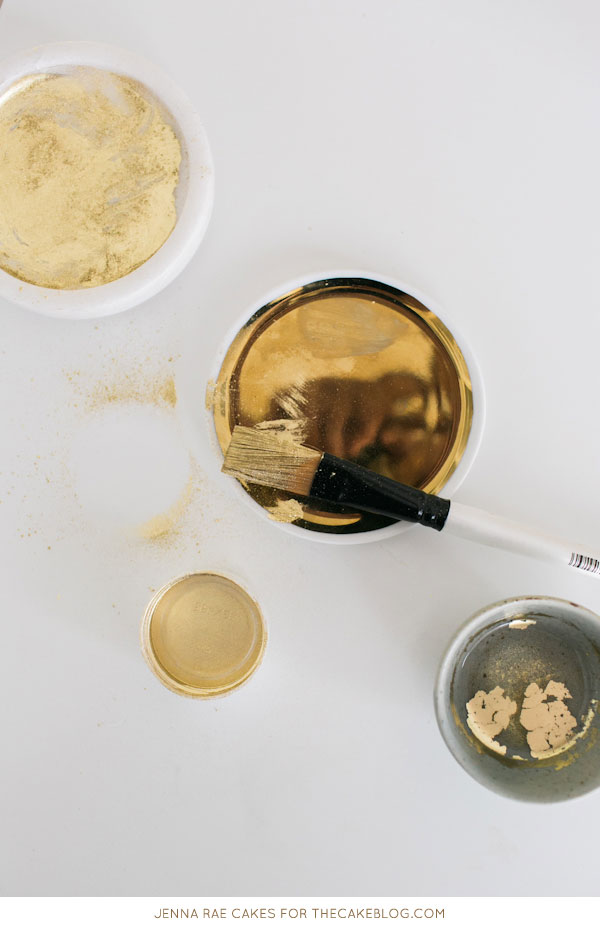 How to make a Gold Sequin Cake | Metallic Sequin Cake Tutorial | by Jenna Rae Cakes for TheCakeBlog.com