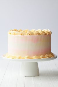 Lemon Honey Apricot Cake - lemon cake paired with honey buttercream and apricot jam | by Tessa Huff for TheCakeBlog.com