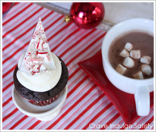 Peppermint Hot Chocolate Cupcakes Recipe
