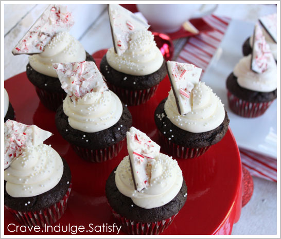 Peppermint Hot Chocolate Cupcakes