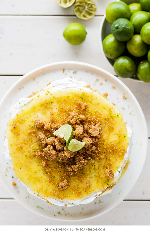 Key Lime Pie Cake | by Olivia Bogacki for TheCakeBlog.com