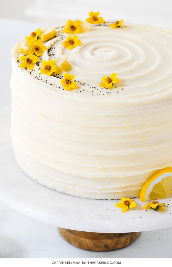Lemon Poppy Seed Cake | by Carrie Sellman for TheCakeBlog.com #cake #lemon #easter #easterdinnerideas