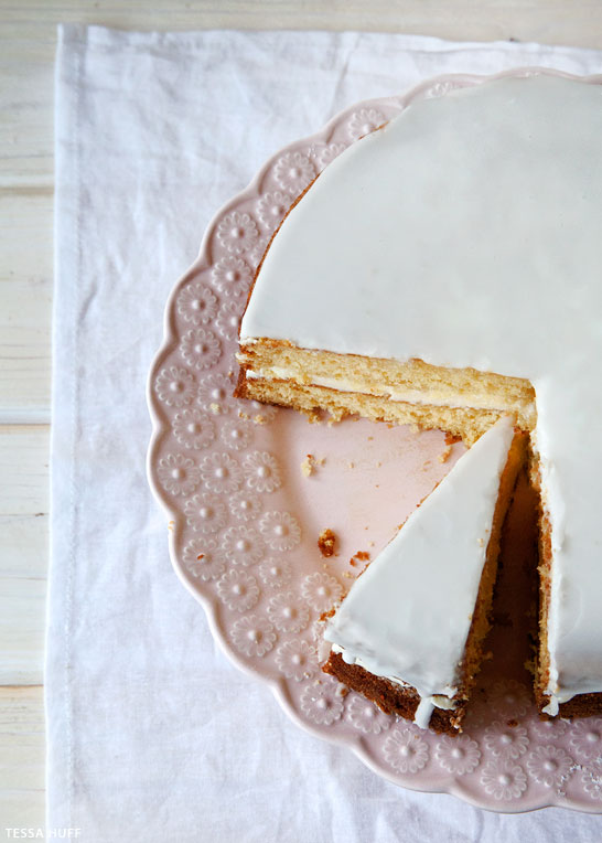 Lemon and Lavender Buttermilk Cake | by Tessa Huff for TheCakeBlog.com
