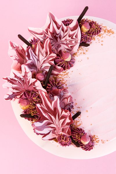 Marbled Chocolate Leaves