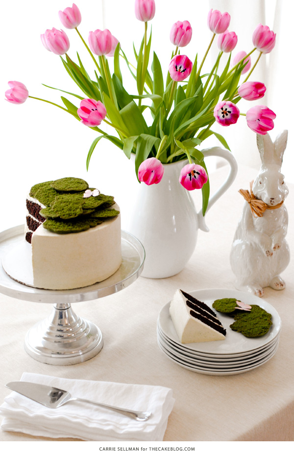 Cookie Moss Cake | how to make edible moss from sugar cookie dough | by Carrie Sellman for TheCakeBlog.com