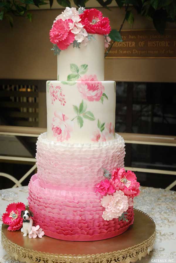 Painted Rose Cake | by Gateaux Inc on TheCakeBlog.com
