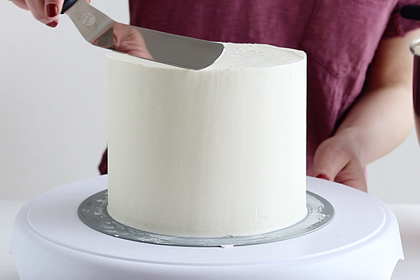 Pastel Rainbow M&M Cake | by Whitney DePaoli for TheCakeBlog.com