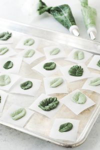 How to pipe buttercream greenery and leaves, with video | by Carrie Sellman for TheCakeBlog.com