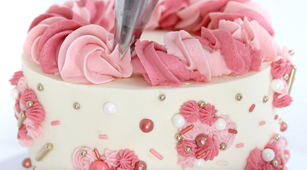 Piped Hearts Valentine's Cake | by Whitney DePaoli for TheCakeBlog.com