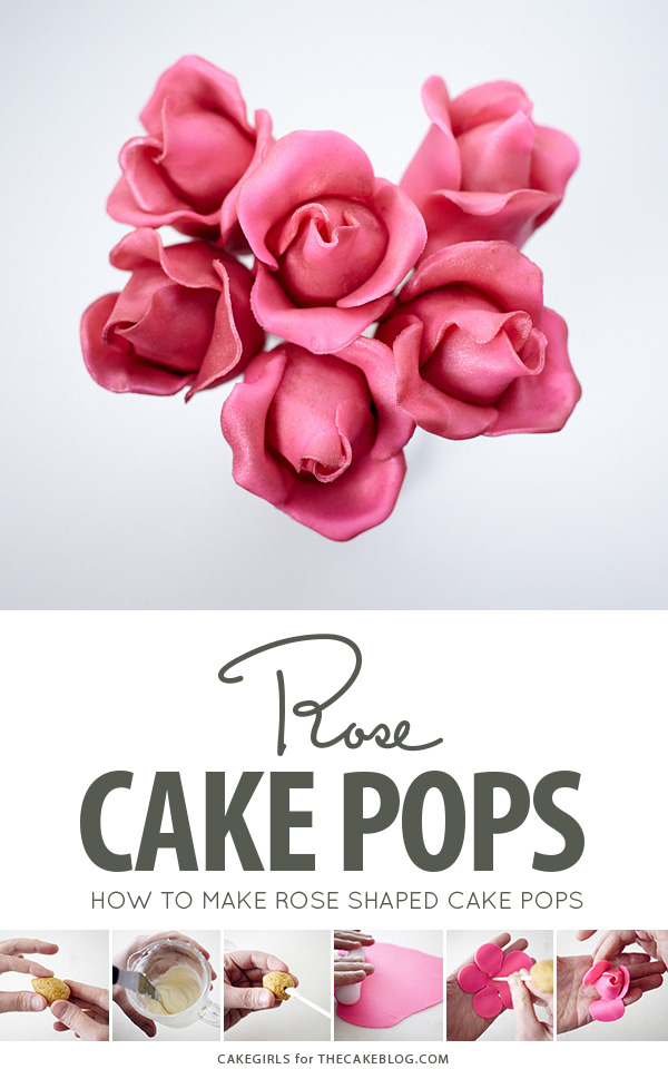 DIY Rose Cake Pops, an adorable dessert for Valentine's Day, Mother's Day and bridal showers | by Cakegirls for TheCakeBlog.com