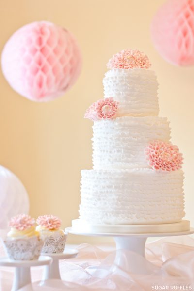 Ruffles & Dahlias Cake