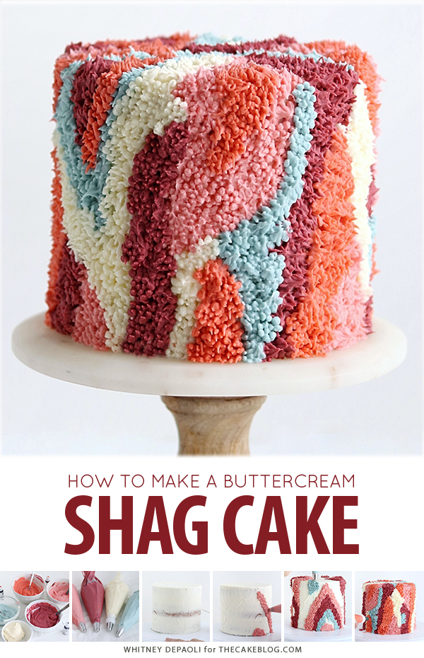Shag Cake - how to make a fuzzy textured cake inspired by 70's shag carpet | by Whitney DePaoli for TheCakeBlog.com