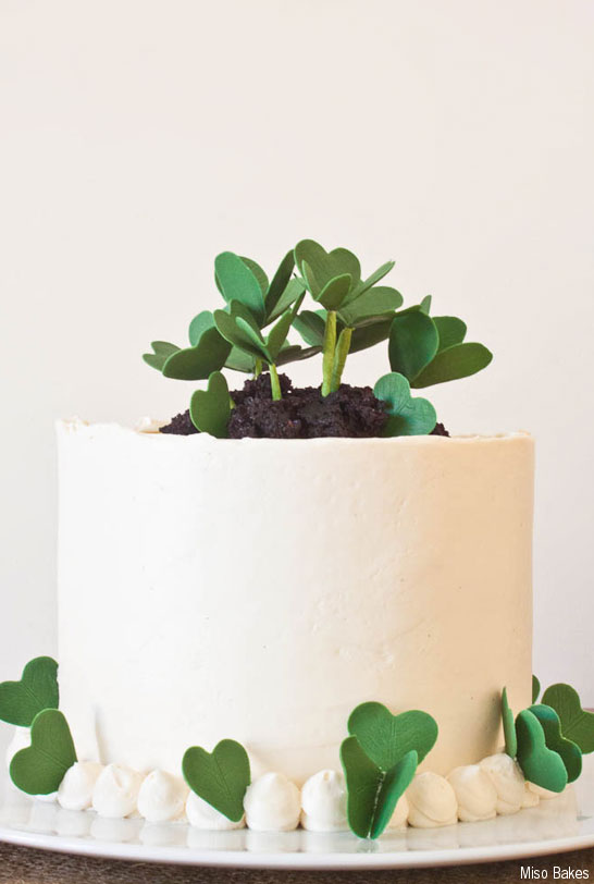 Shamrock Cake Tutorial by Miso Bakes  |  TheCakeBlog.com