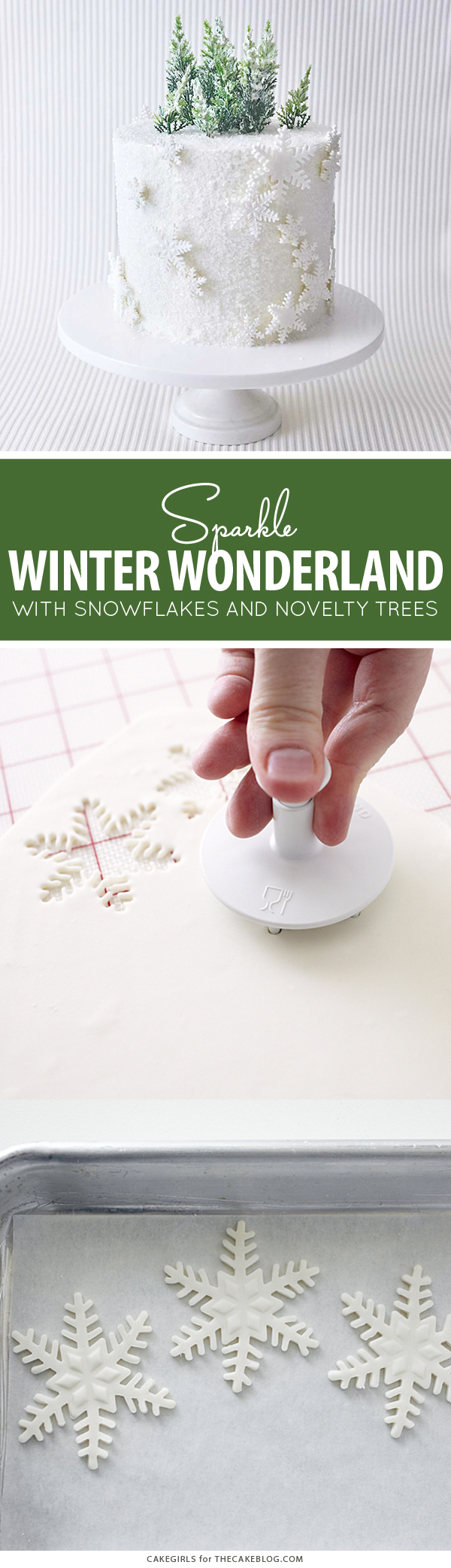 Winter Wonderland Snowflake Cake | by Cakegirls for TheCakeBlog.com