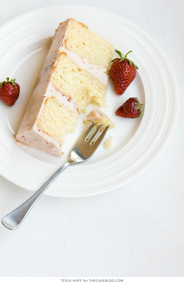Strawberry Thyme Cake | by Tessa Huff for TheCakeBlog.com