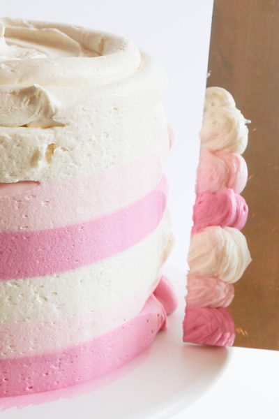 Striped Buttercream Cake