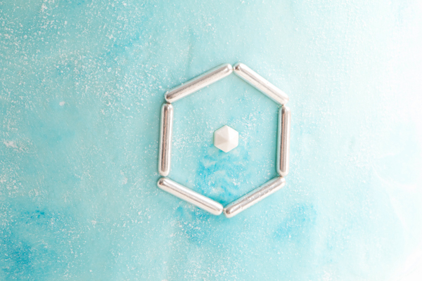 Sueded Buttercream Cake with Sprinkle Snowflakes | by Erin Gardner for TheCakeBlog.com #cake #winter #christmas #christmasdessert