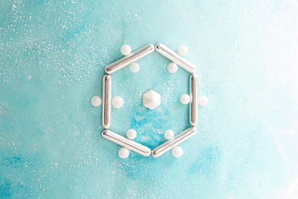 Sueded Buttercream Cake with Sprinkle Snowflakes | by Erin Gardner for TheCakeBlog.com #cake #winter #christmas #christmasdessert