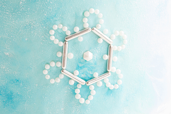 Sueded Buttercream Cake with Sprinkle Snowflakes | by Erin Gardner for TheCakeBlog.com #cake #winter #christmas #christmasdessert