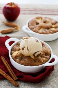 Warm Apple Cake with Salted Caramel Gelato | by Carrie Sellman for TheCakeBlog.com