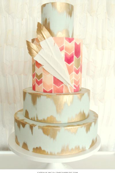 2015 Wedding Cake Trends : Hand-Painted Details