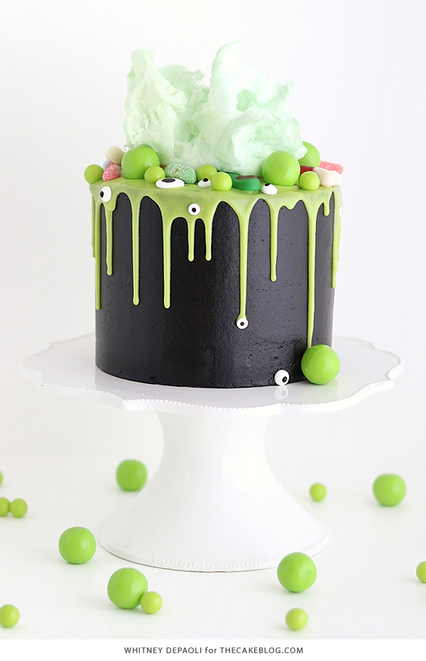 Witch Cauldron Cake - how to make an amazing Halloween cauldron cake that looks like bubbling witches' brew | by Whitney DePaoli for TheCakeBlog.com