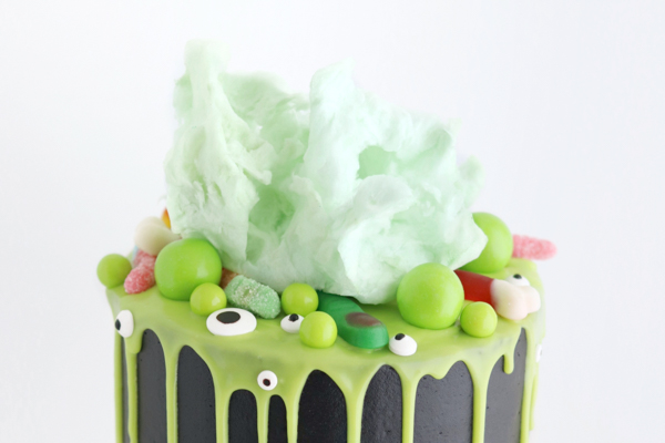 Witch Cauldron Cake - how to make an amazing Halloween cauldron cake that looks like bubbling witches' brew | by Whitney DePaoli for TheCakeBlog.com